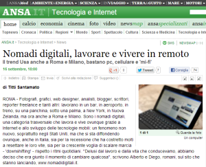 Nomadi digitali  lavorare e vivere in remoto   Tecnologia e Internet   ANSA.it