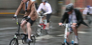 Photo Credit: By Paul Mison (originally posted to Flickr as Racers) link: http://commons.wikimedia.org/wiki/File%3AFolding-bicycles-smithfield-london-racers.jpg